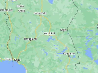 Map showing location of Kemijärvi (66.66667, 27.41667)