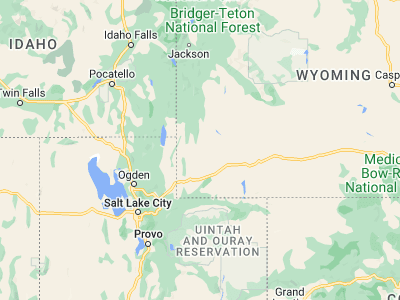 Map showing location of Kemmerer (41.79245, -110.53767)