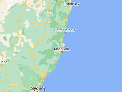 Map showing location of Kempsey (-31.07898, 152.83093)