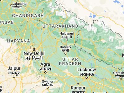 Map showing location of Kemri (28.8054, 79.20396)