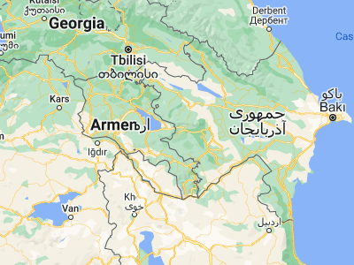 Map showing location of Kerbakhiar (40.10667, 46.03833)