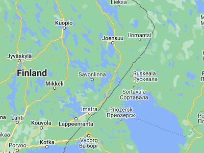 Map showing location of Kerimäki (61.91667, 29.28333)