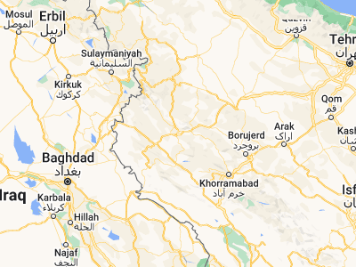 Map showing location of Kermānshāh (34.31417, 47.065)