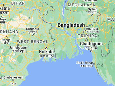 Map showing location of Kesabpur (22.90725, 89.21954)