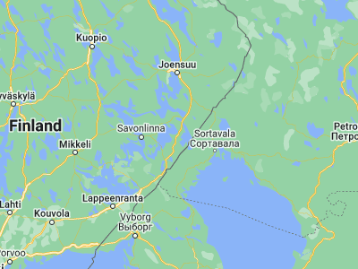 Map showing location of Kesälahti (61.9, 29.83333)