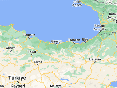 Map showing location of Keşap (40.91639, 38.51444)