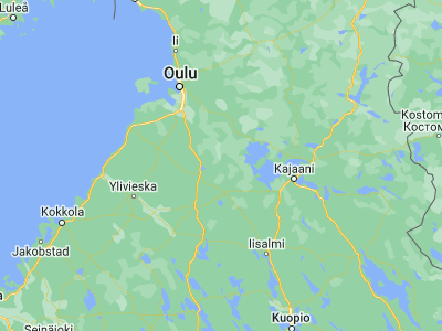 Map showing location of Kestilä (64.35, 26.28333)