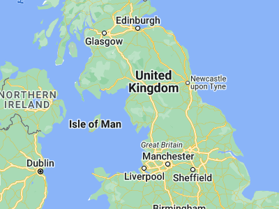 Map showing location of Keswick (54.59947, -3.13256)
