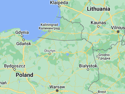 Map showing location of Kętrzyn (54.07676, 21.37527)