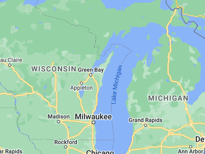 Map showing location of Kewaunee (44.45833, -87.50314)