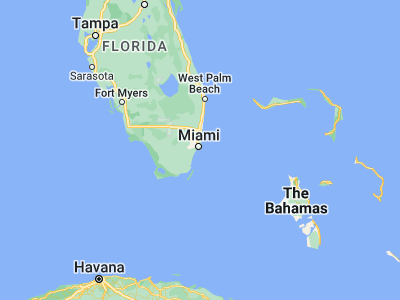 Map showing location of Key Biscayne (25.69371, -80.16282)