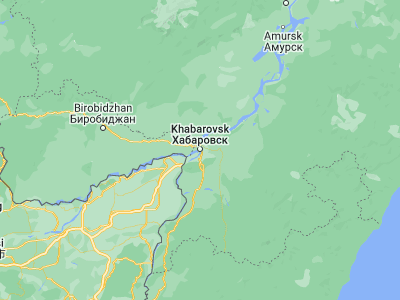 Map showing location of Khabarovsk (48.48272, 135.08379)