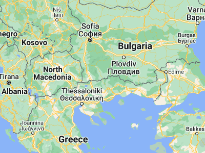 Map showing location of Khadzhidimovo (41.52222, 23.86861)
