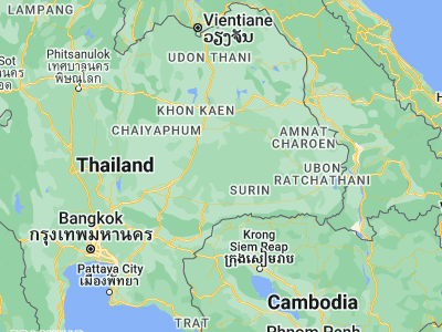 Map showing location of Khaen Dong (15.32476, 103.13343)