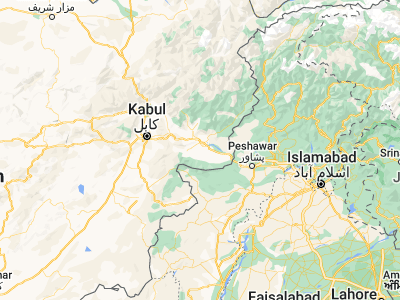 Map showing location of Khafizan (34.28665, 70.37247)