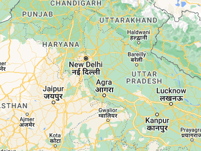 Map showing location of Khair (27.94139, 77.84373)