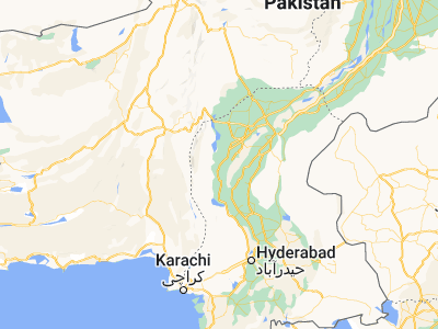 Map showing location of Khairpur Nathan Shāh (27.09359, 67.73366)