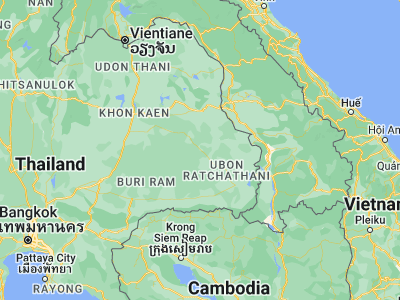 Map showing location of Kham Khuean Kaeo (15.65233, 104.30861)