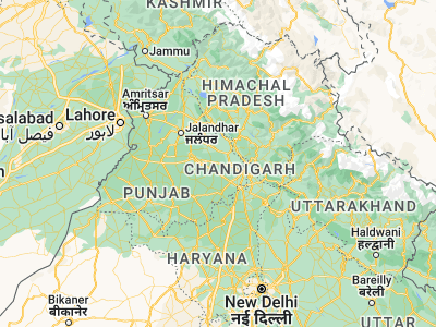 Map showing location of Khamānon (30.81675, 76.3531)