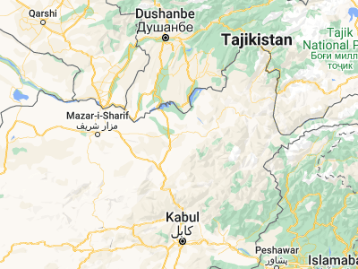 Map showing location of Khanabad (36.6825, 69.11556)