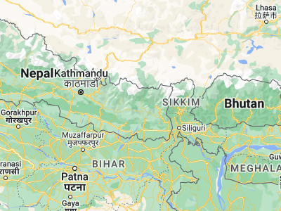 Map showing location of Khāndbāri (27.37469, 87.2039)