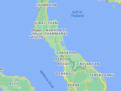 Map showing location of Khao Chaison (7.46125, 100.13372)