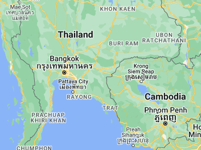 Map showing location of Khao Chakan (13.6535, 102.08825)