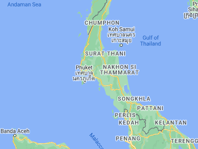 Map showing location of Khao Phanom (8.26549, 99.05124)