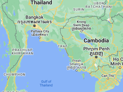 Map showing location of Khao Saming (12.35353, 102.4355)