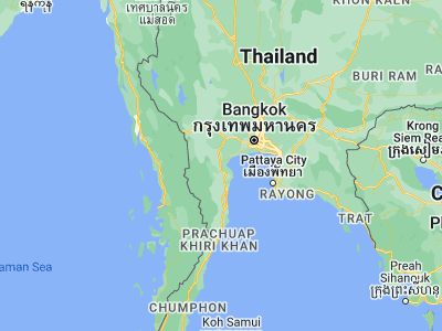 Map showing location of Khao Yoi (13.24025, 99.82428)