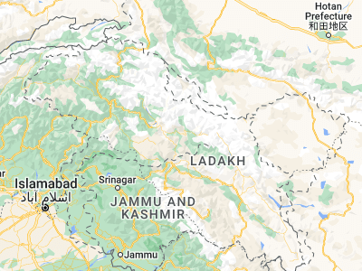 Map showing location of Khapalu (35.15268, 76.34404)
