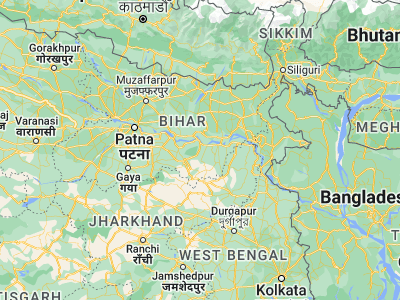 Map showing location of Kharagpur (25.12446, 86.55578)