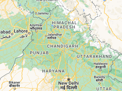 Map showing location of Kharar (30.74572, 76.64702)