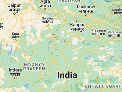 Map showing location of Khargāpur (24.823, 79.144)