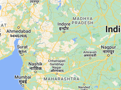 Map showing location of Khargon (21.81667, 75.6)