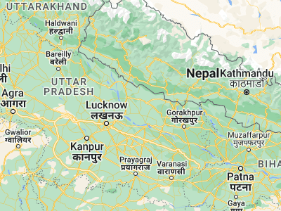 Map showing location of Khargupur (27.37733, 81.98642)