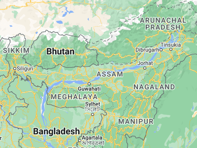 Map showing location of Khārupatia (26.51839, 92.14722)