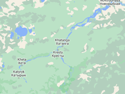 Map showing location of Khatanga (71.96667, 102.5)