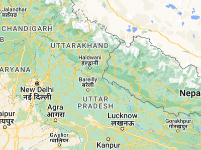 Map showing location of Khatīma (28.92221, 79.97015)