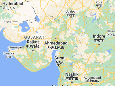 Map showing location of Kheda (22.75, 72.68333)