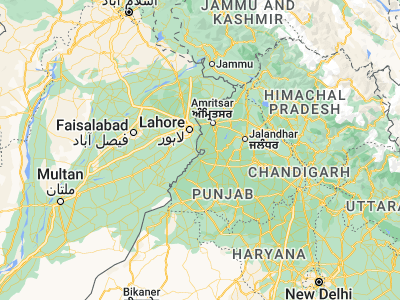Map showing location of Khem Karan (31.14456, 74.55962)