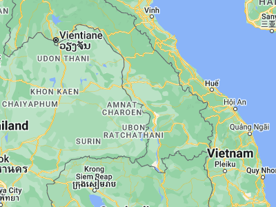 Map showing location of Khemarat (16.04252, 105.21836)