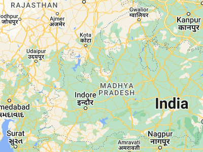 Map showing location of Khilchipur (24.03943, 76.578)