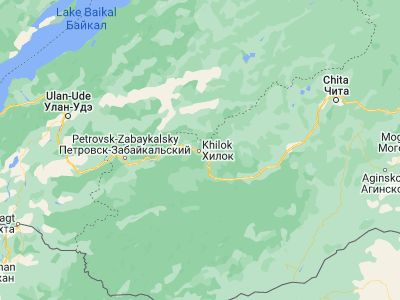 Map showing location of Khilok (51.3674, 110.4676)