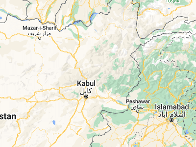 Map showing location of Khinj (35.42898, 69.73482)