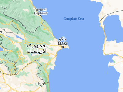 Map showing location of Khirdalan (40.44808, 49.75502)