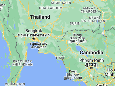 Map showing location of Khlong Hat (13.45177, 102.29823)