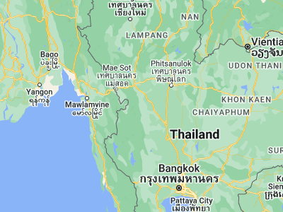 Map showing location of Khlong Lan (16.20331, 99.31997)
