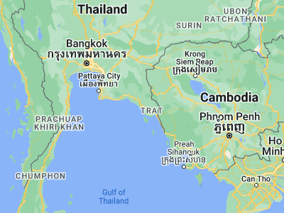 Map showing location of Khlung (12.45467, 102.22142)