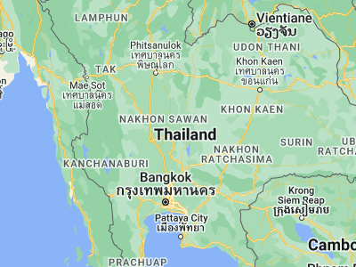 Map showing location of Khok Charoen (15.37927, 100.8187)